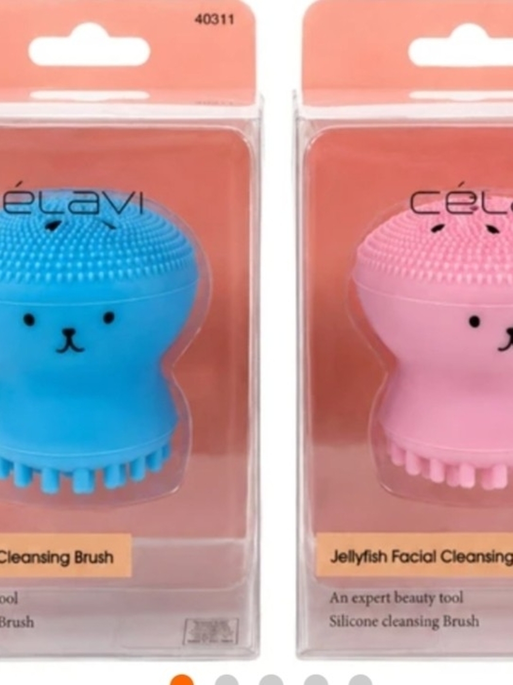 Kids Jellyfish Silicone Facial Cleansing Brush - Blue